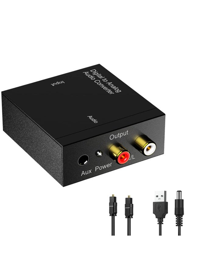 Digital to Analog Audio Converter Optical Fiber Coaxial Signal to Analog DAC Spdif Stereo RCA Jack DAC Amplifier Decoder - Image 1