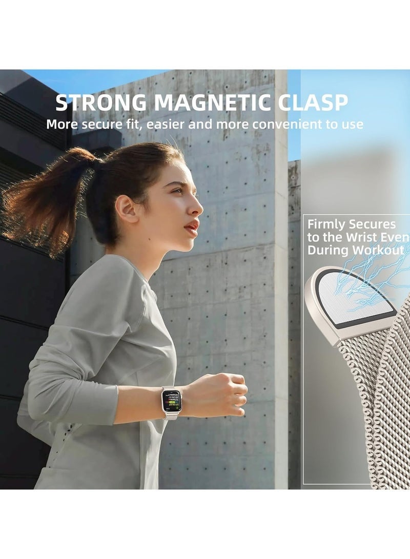 OLYSON Stainless Steel Milanese Loop Band Compatible with Apple Watch Band 42mm 44mm 45mm 49mm - Image 5