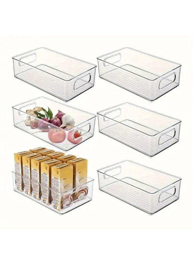 قطعتين من صناديق تنظيم الثلاجة القابلة للتكديس بأدراج وأبواب شفافة لتخزين الطعام الآمن - Image 5