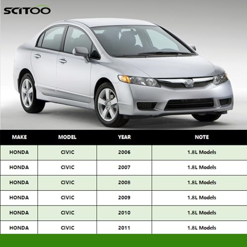 SCITOO مجموعة تعليق SCITOO 12 قطعة 2 ذراع تحكم سفلي 2 مفاصل كروية سفلى 2 أمامية 2 خلفية وصلة نهاية قضيب التوازن 2 خارجية 2 داخلية وصلة نهاية قضيب التوجيه تناسب هوندا سيفيك 2006-2011 K80769 - Image 2