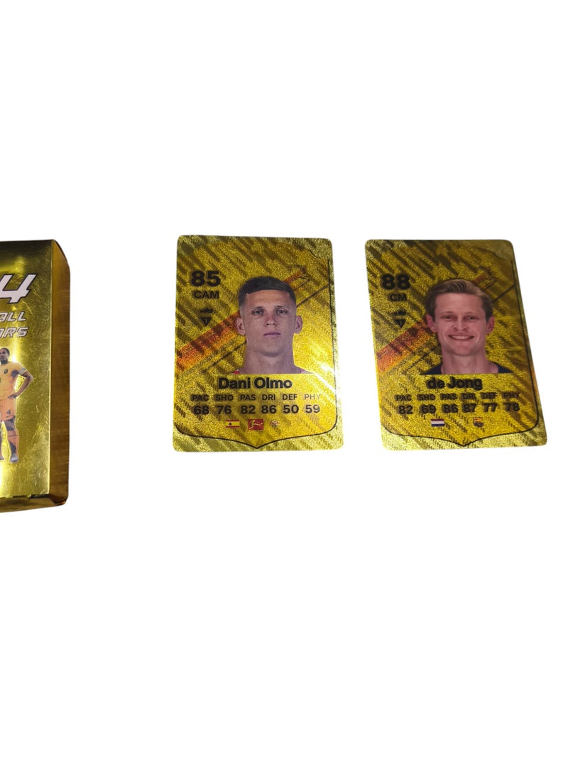 55 Golden Water Proof Football Player Cards - Image 2