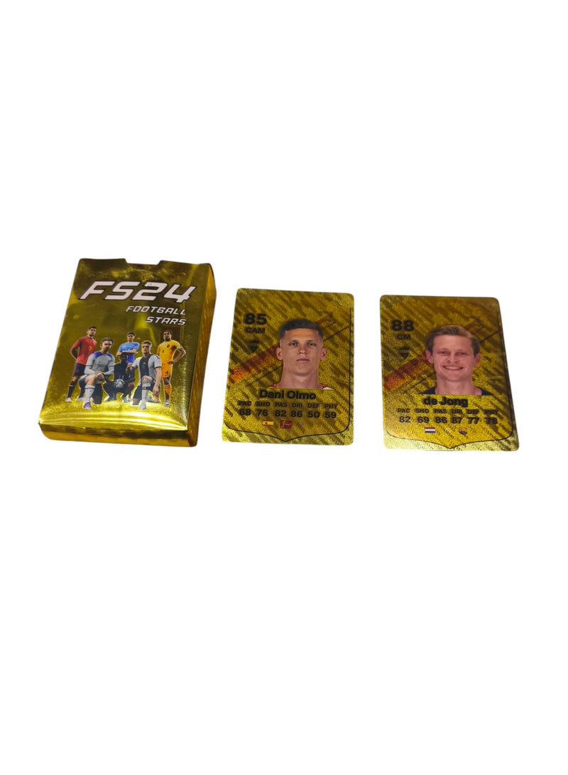 55 Golden Water Proof Football Player Cards - Image 1
