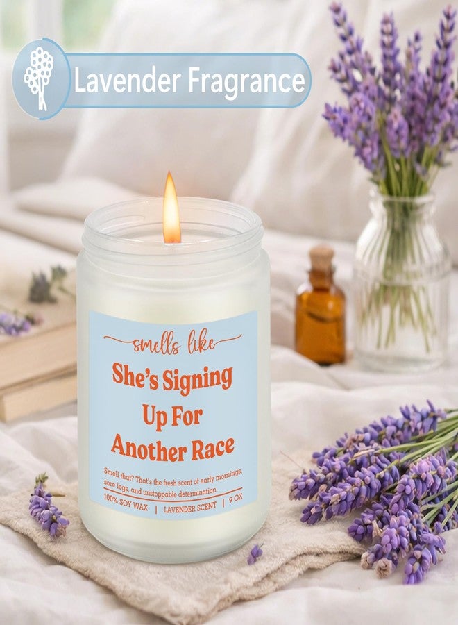 LEADO Scented Candle, Gifts for Runners Women - Marathon, 5k, Running Essentials for Women - Funny Mothers Day, Birthday, Running Gifts for Marathon Runners, Female, Girl, Her, Mom - Race Day Candle - Image 2