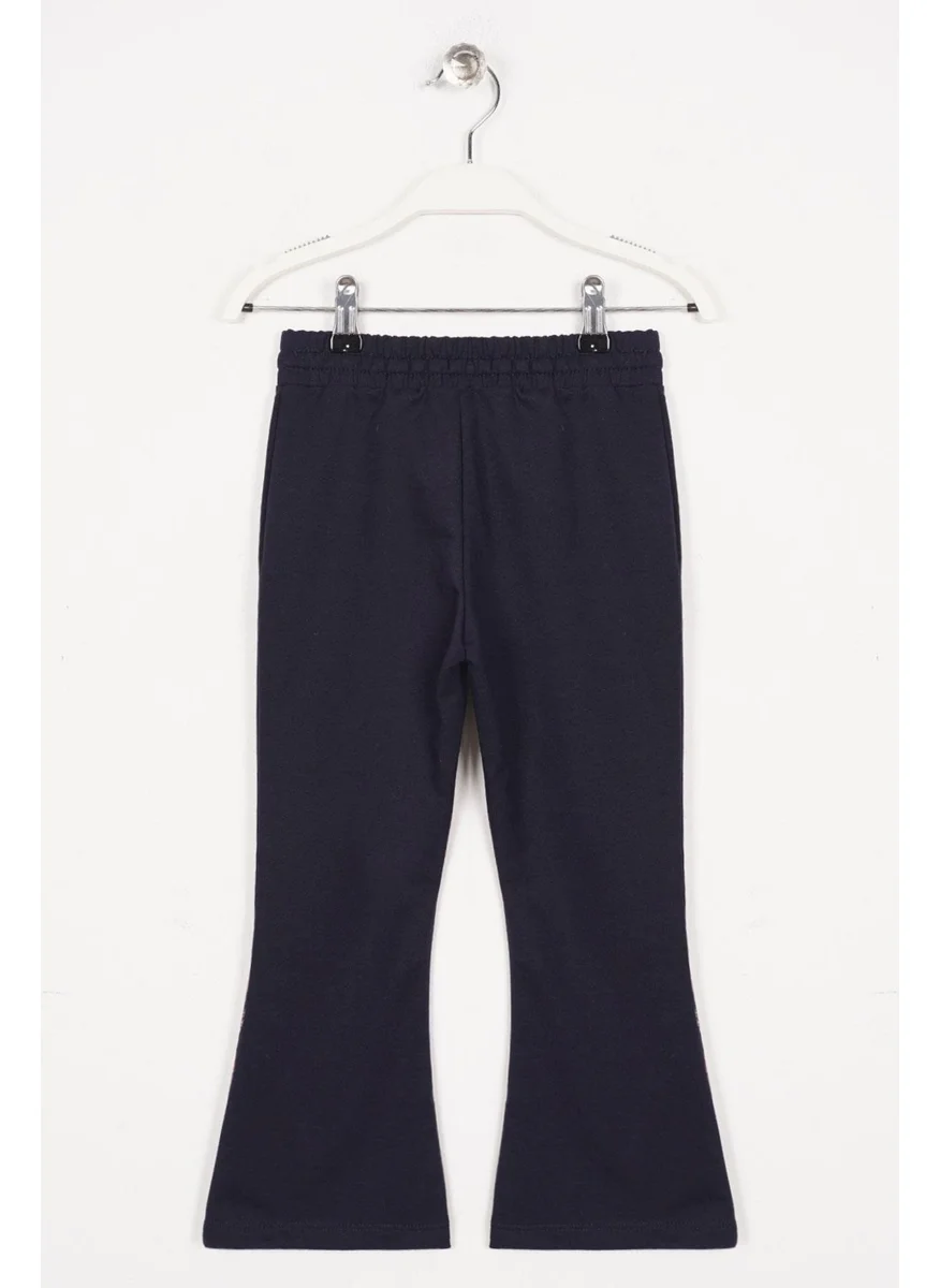 وي وي Spanish Leg Navy Blue Color Girl's Tracksuit Single Bottom