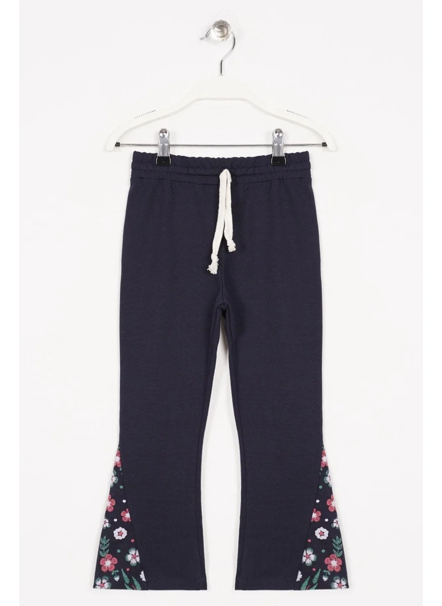 وي وي Spanish Leg Navy Blue Color Girl's Tracksuit Single Bottom
