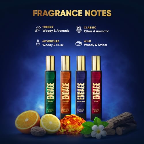 Engage Vibes Perfume Gift Set for Men 100ml (25ml x 4) |Travel Size Combo | 4 Assorted Perfumes |Long Lasting| Birthday Anniversary Wedding Gift Pack | Skin Friendly | Gift For Him - Image 2