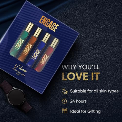 Engage Vibes Perfume Gift Set for Men 100ml (25ml x 4) |Travel Size Combo | 4 Assorted Perfumes |Long Lasting| Birthday Anniversary Wedding Gift Pack | Skin Friendly | Gift For Him - Image 3