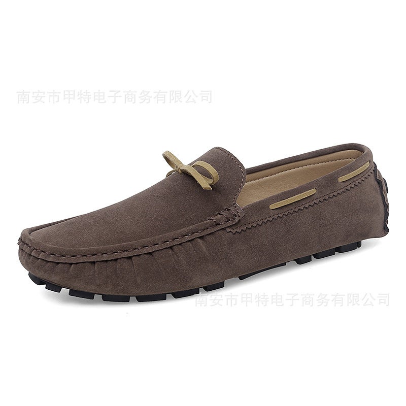 Couple Style Tassel Slip-On Suede Leather Beanie Shoes Lightweight Slip-On Loafers Large Size Men'S Shoes 48 Size - Image 1