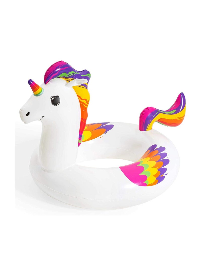 Swim Ring Tube Fantasy Unicorn Rider Pool Float 224 x 164 centimeter - Image 1