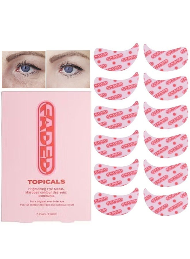 TOPICALS Brightening And Cleaning Eye Masks 6 Pairs, Patches To Depuff, Hydrate, Brighten And Cool, Reduce Dark Circles And Fine Lines, Faded Brightening Under Eye Masks - Image 1