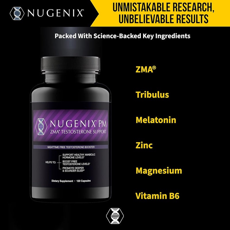Nugenix نوجينيكس بي إم زيم إيه  معزز هرمون التستوستيرون الحر ودعم النوم 120 حبة - Image 5