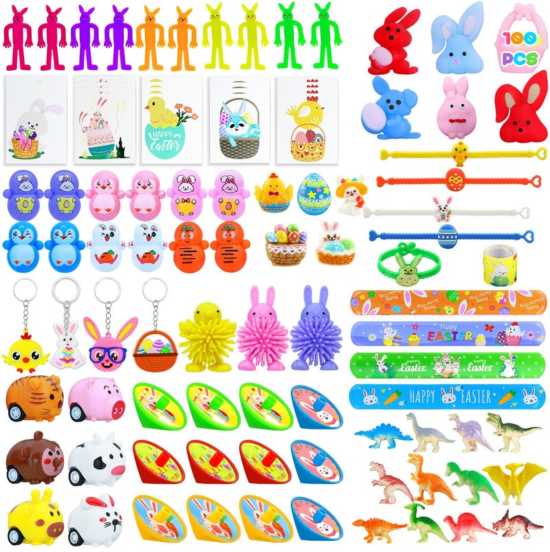 Dokeawo Easter Egg Fillers 100Pcs Easter Basket Stuffers Essentials for Teens Kids Small Toys for Kids Party Favors Egg Hunt Classroom Treasure Box Prizes Birthday Goodie Bags Rewards Gifts - Image 3
