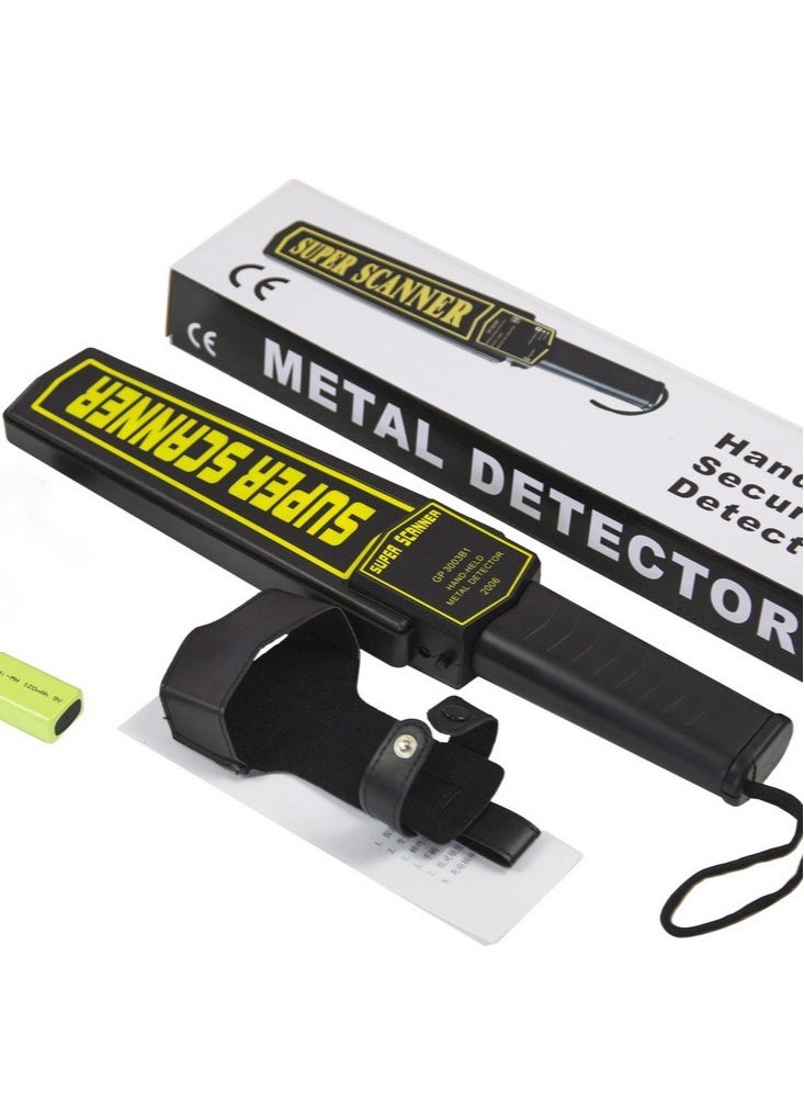 Generic Handheld Metal Detector Super Scanner, Security Wand Safety Bars, Battery Powered,Portable Adjustable Sound & Vibration Alerts  - Image 1