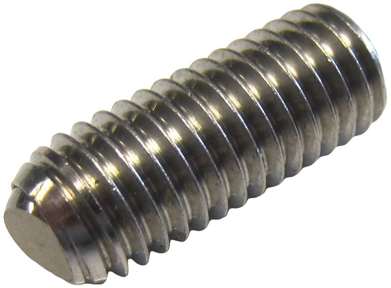 Morton Stainless Steel Ball Set Screw with Flat Tip Design, Inch Size, 1/2-13 Thread Size, 1.5" Length - Image 2