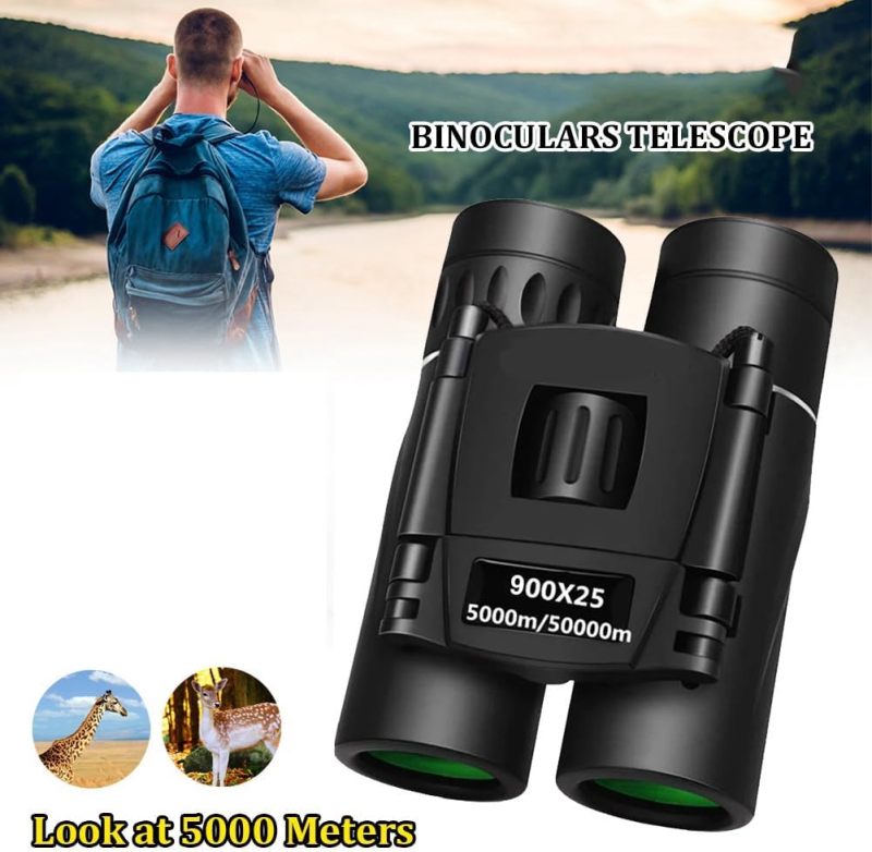 900X25 HD Zoom Binoculars - Bak4 Prism Blue Green Film Coating High Power Binoculars for Bird Watching Outdoor Distant Viewing - Image 5