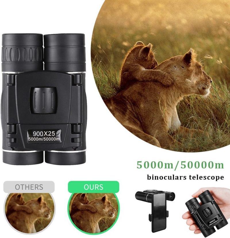 900X25 HD Zoom Binoculars - Bak4 Prism Blue Green Film Coating High Power Binoculars for Bird Watching Outdoor Distant Viewing - Image 3