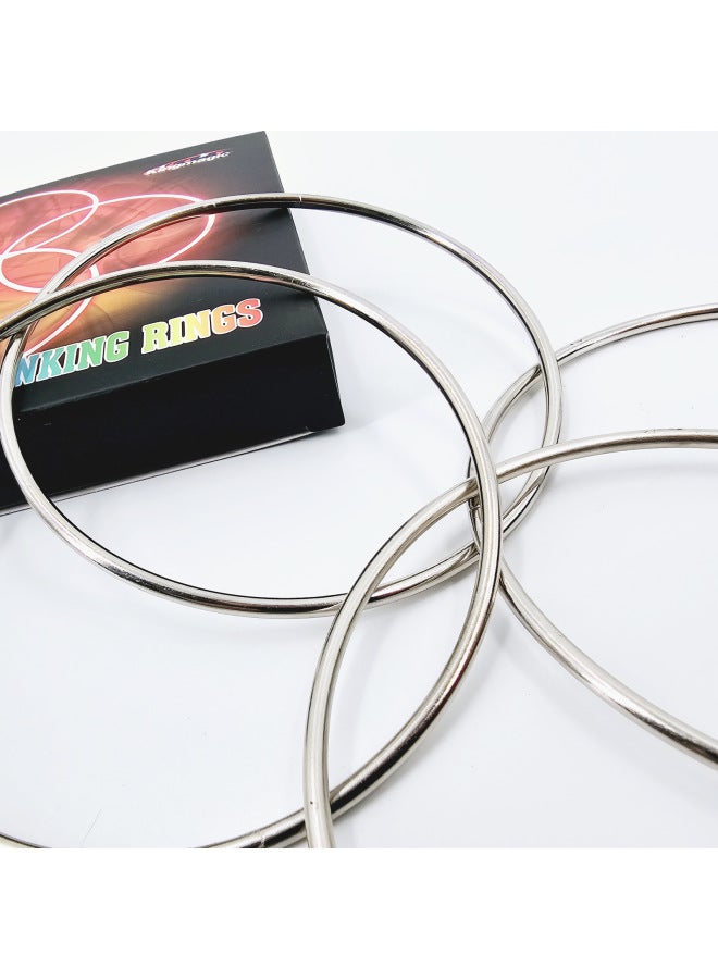 G0496 Four-in-one Ring Ring Large 10cm King Magic Props Magic Toys Wholesale-Color:G0496 Four Chain (10cm)  - Image 3