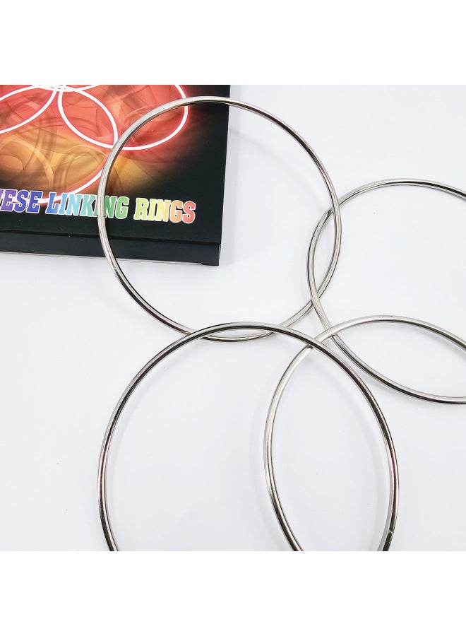 G0496 Four-in-one Ring Ring Large 10cm King Magic Props Magic Toys Wholesale-Color:G0496 Four Chain (10cm)  - Image 5