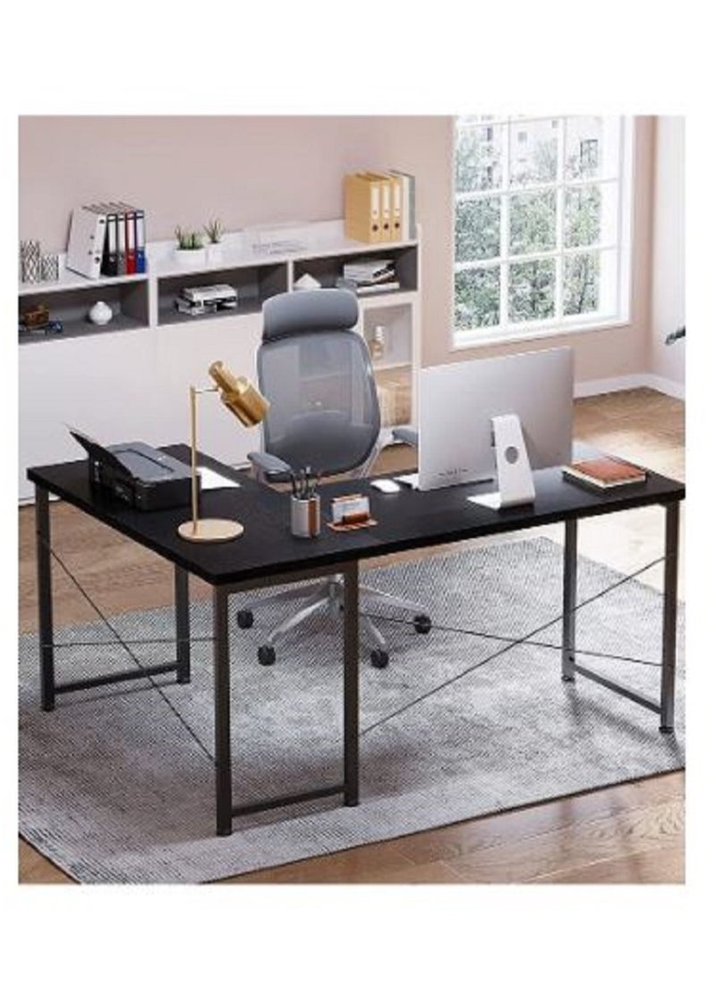 AGD - L Shaped Desk Computer Corner Desk Home Office Writing Workstation - Image 1