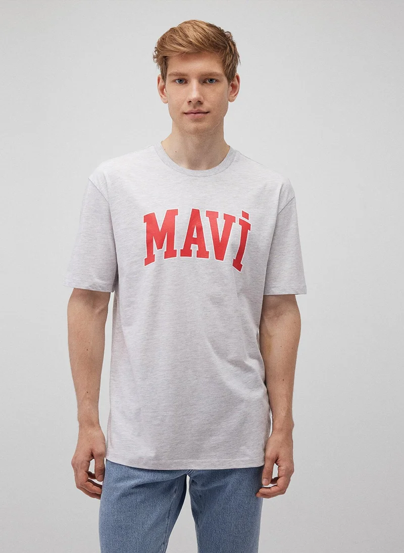 MAVI Mavi Logo Printed Grey T-Shirt