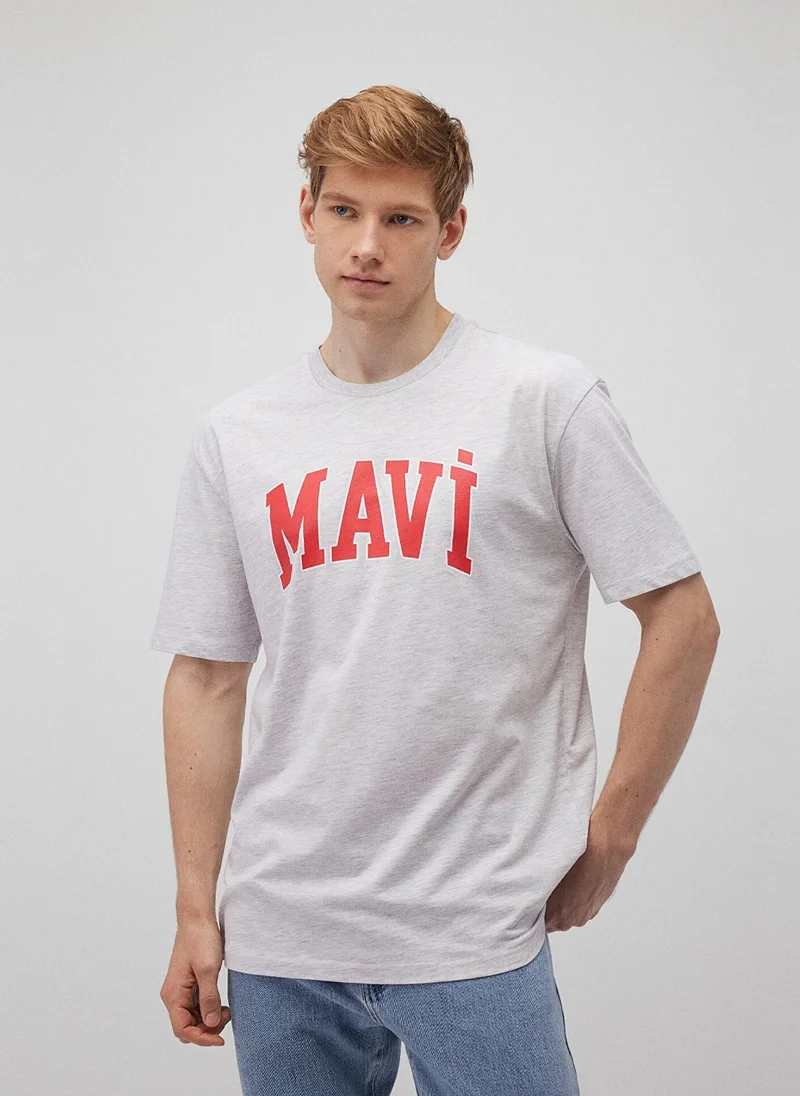 MAVI Mavi Logo Printed Grey T-Shirt