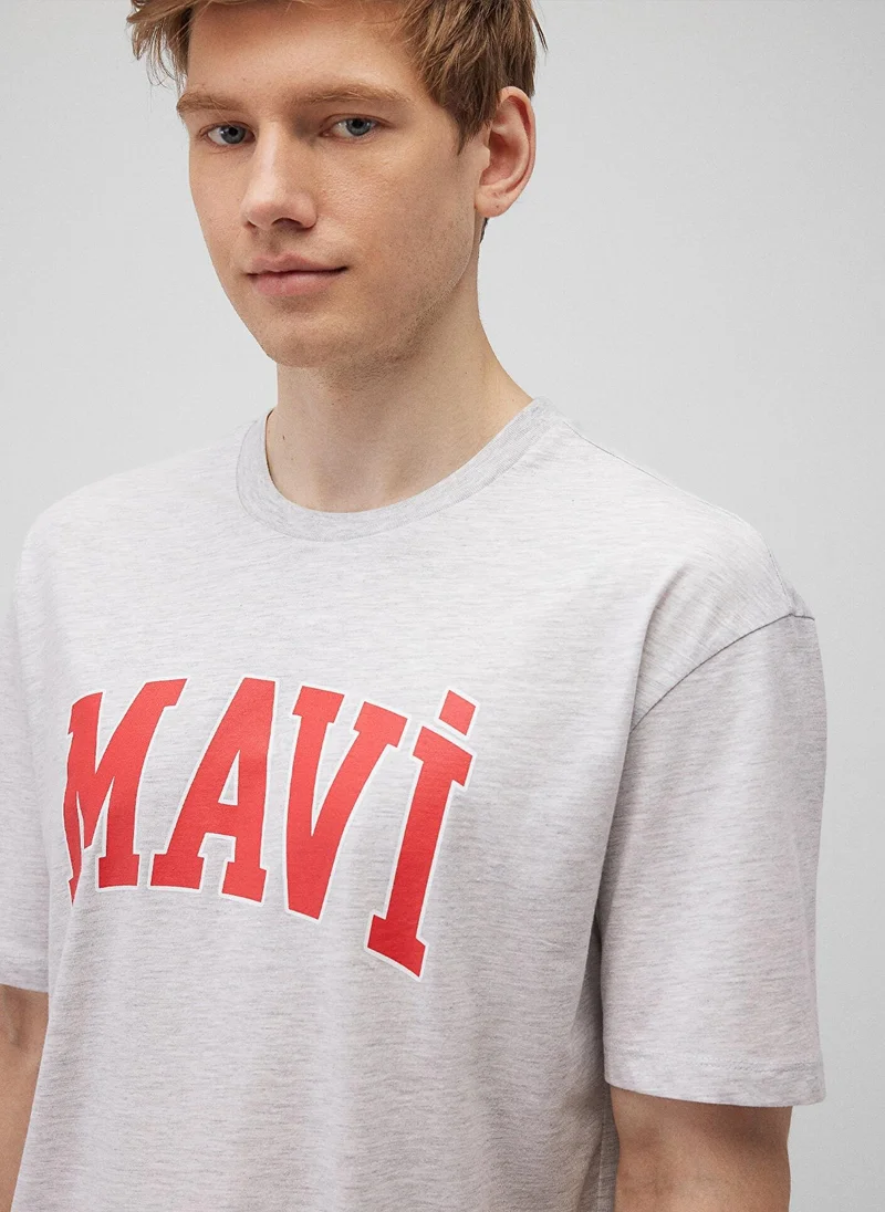 MAVI Mavi Logo Printed Grey T-Shirt