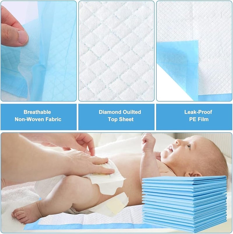 Bgtecho 100 Pack Disposable Changing Pads, 17 x 13 in Baby Underpads Liner - Image 4