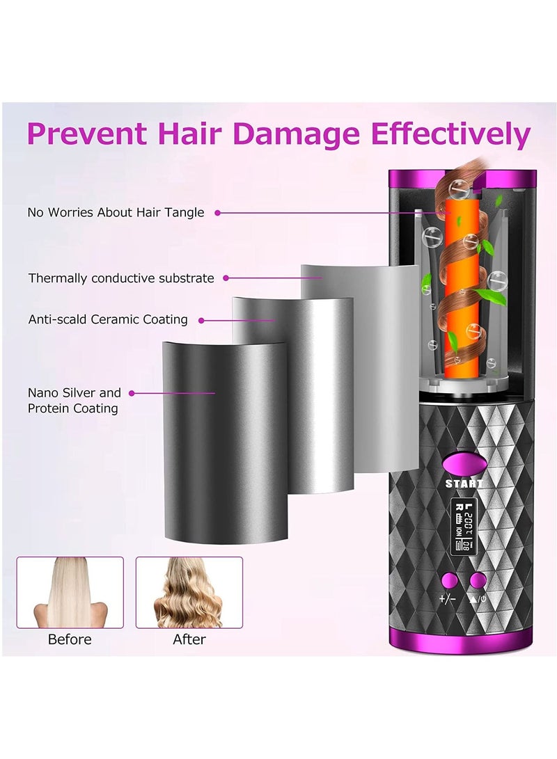 New Cordless Auto Curling Iron Hair Curlers Waves Intelligent Hair Curler Roller USB Rechargeable Wand Curling Iron for Hair Tools - Image 5