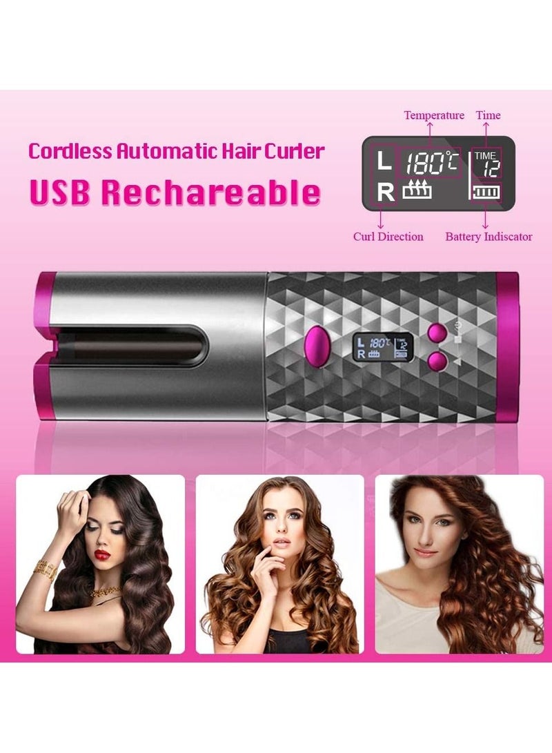New Cordless Auto Curling Iron Hair Curlers Waves Intelligent Hair Curler Roller USB Rechargeable Wand Curling Iron for Hair Tools - Image 3