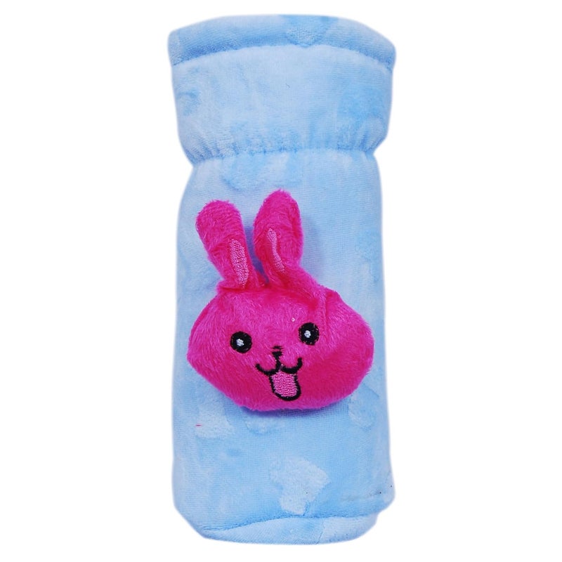 Alya The Cheeky Kidzz Pack of 2 New Born Baby Nursing Feeding Bottle Cover with Soft Stretchable Velvet Attractive Cartoon Design I Baby Milk Feeder Bottle Cover 150 ML-200 ML (Blue) (Design 511) - Image 3