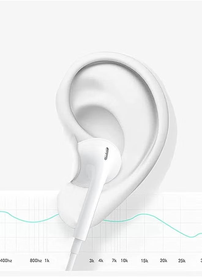 Generic - NEW USB-C Wired Headphones for iPhone – In-Ear Earbuds with Built-in Microphone u0026 Volume Control, White - Image 1