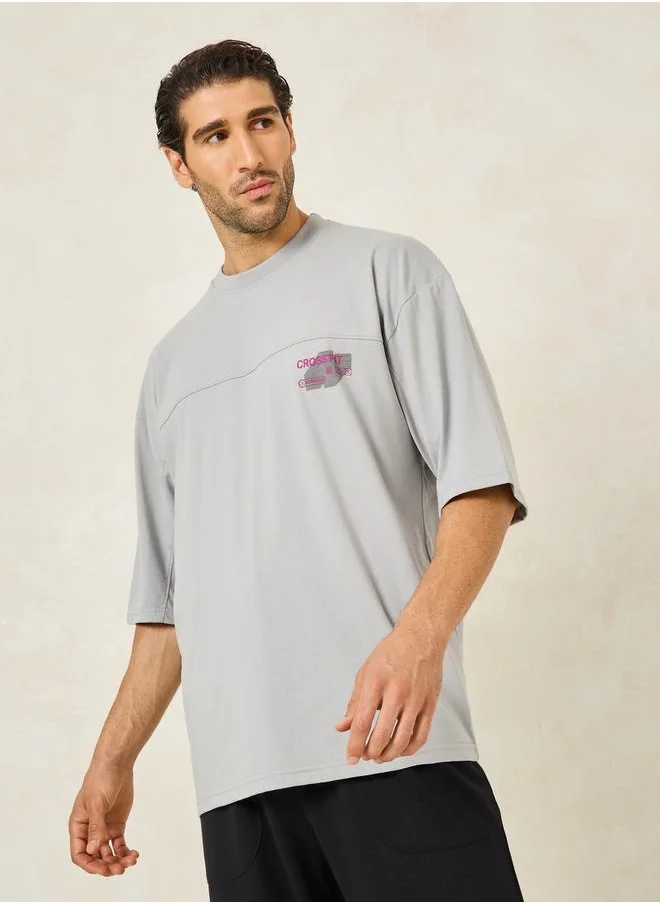 ستايلي Slogan Print Athleisure Boxy T-Shirt