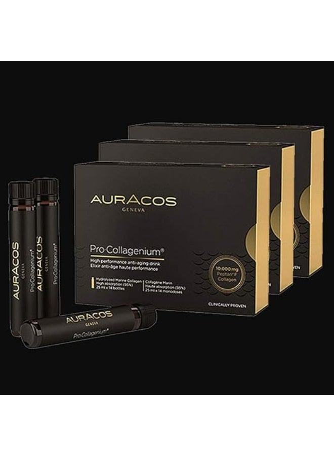 Auracos Pro Collagenium High Performance Anti Aging Drink Three Pack Combo - Image 2
