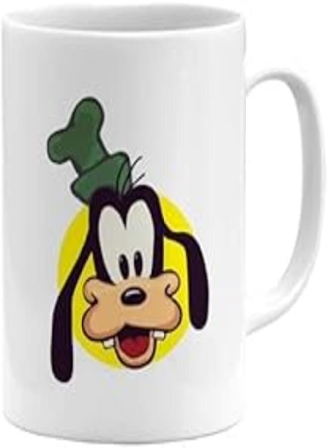 RYN PRINTED DESIGN Ceramic Coffee Mug White/Black/Green 11ounce