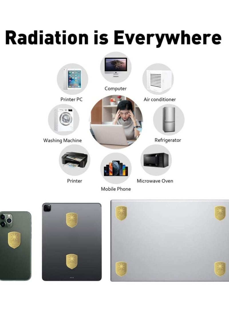 EMF Protection Stickers, 6Pcs Anti-Radiation Shield for iPhone iPad, Neutralizers for All Electronics, Mobile, Computer, Radio, Laptop, Tablet PC