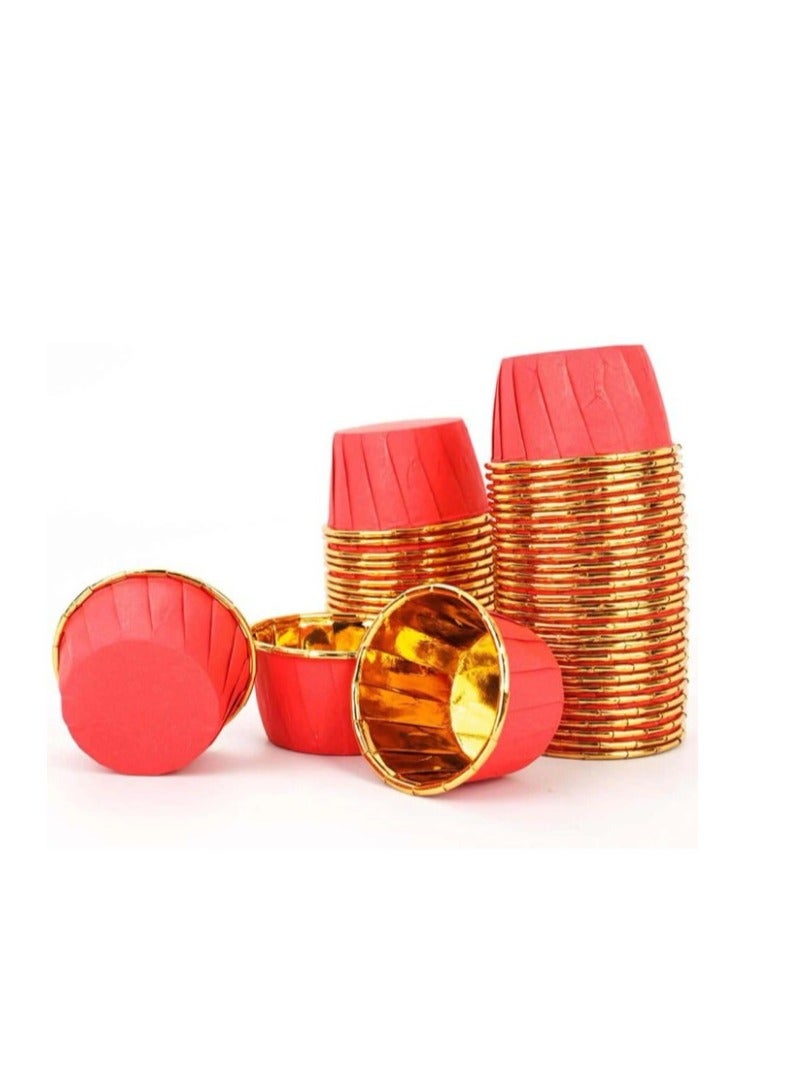 50pcs Cupcake Cups with Oilproof Baking Liners with Aluminum Foil Rims  - Image 5