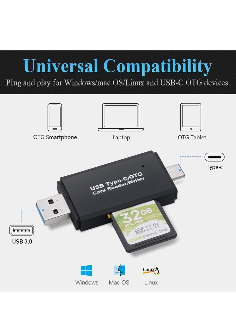 2 in 1 High-Speed Portable Memory Card Reader SD 3.0 Transport Protocol, SD Card Reader USB 3.0 to SDXC, SDHC, SD, MMC, RS-MMC, Micro SDXC, Micro SD, Micro SDHC Card and UHS-I  - Image 5