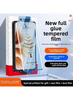 Applicable OPPOreno11pro Tempered Film Full Adhesive Reno9pro Mobile Phone Film Findx6pro Curved Surface Reno9-Colour:[collection + Additional Purchase] Enjoy 2-year Warranty + Free Replacement + Free Trial + Compensation For Damage Caused By Stickers-Size:OPPO Reno9 Pro