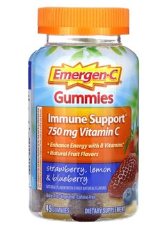 Emergen-C Immune Support Gummies Strawberry Lemon & Blueberry 45 Gummies 