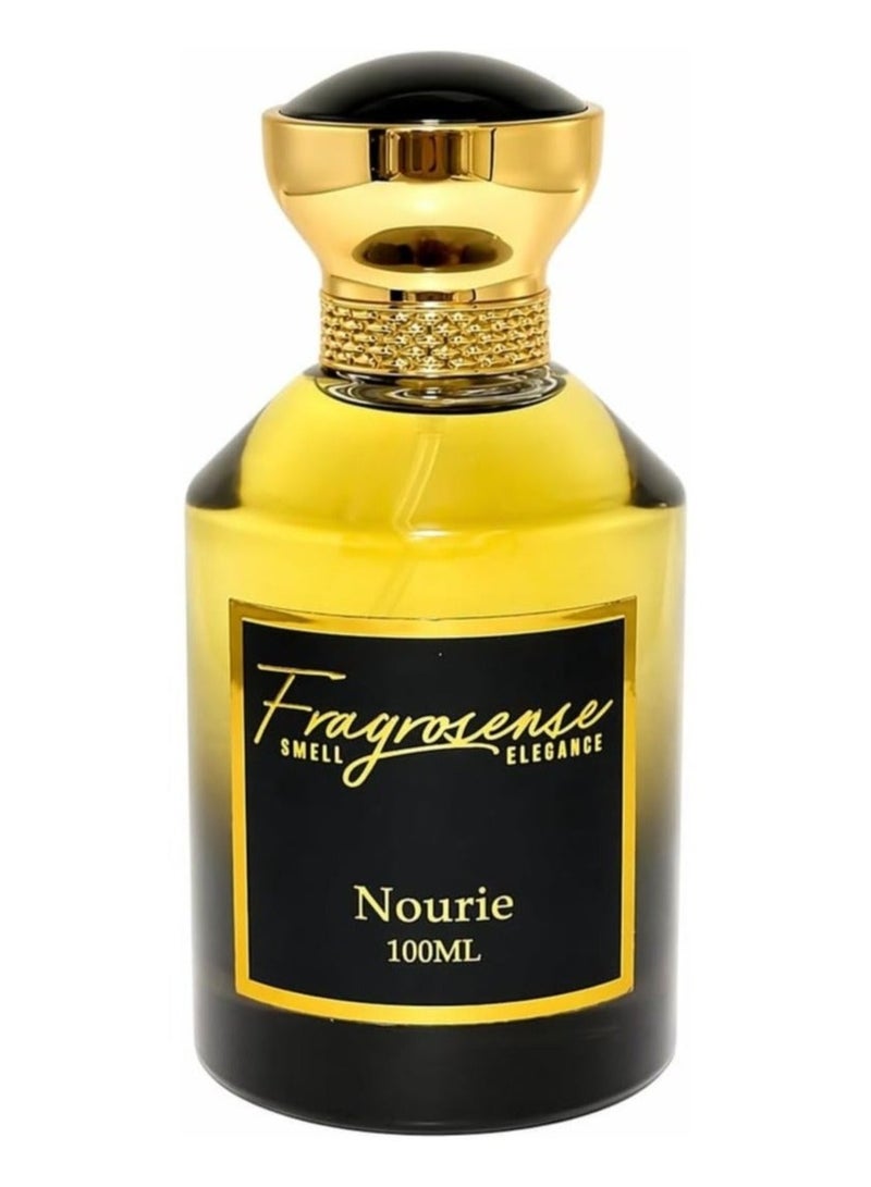 Nourie Eau de Parfum 100ml for Women - Oriental Floral Fragrance with Tuberose Orange Blossom Jasmine Vanilla Patchouli Notes - Elegant Luxury Scent for Daily Wear