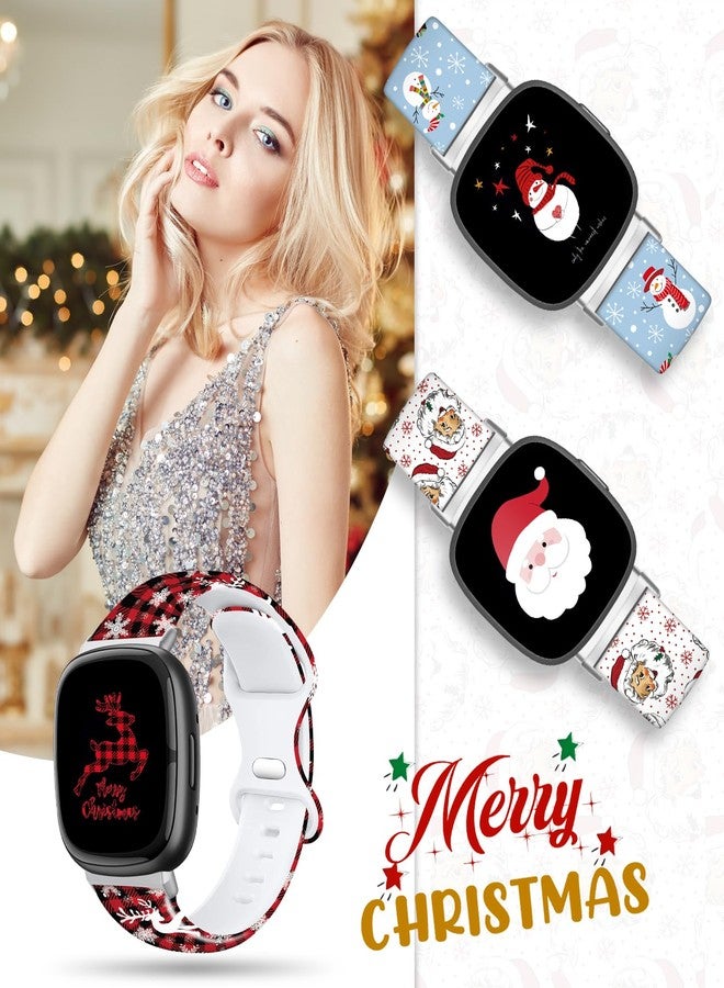 Amintiri Christmas Halloween Thanksgiving Band Compatible with Fitbit Versa 3/Fitbit Versa 4/Fitbit Sense/2, Smartwatch Holiday Women Men Silicone Replacement Strap for Fitbit Versa 3/4, Fitbit Sense/2 - Image 4