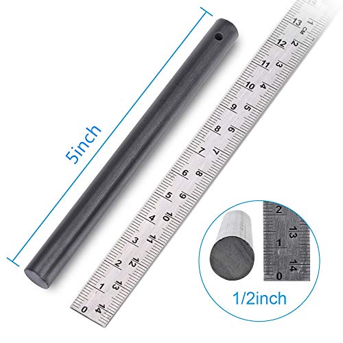 FOSTAR 2PCS Upgrade Ferro Rod Flint Fire Starter, 1/2 Inch X 5 Inch Thick Fire Steel Rod with a Scraper Drilled A Lanyard Hole Perfect for Camping, Hiking, Survival - Image 3