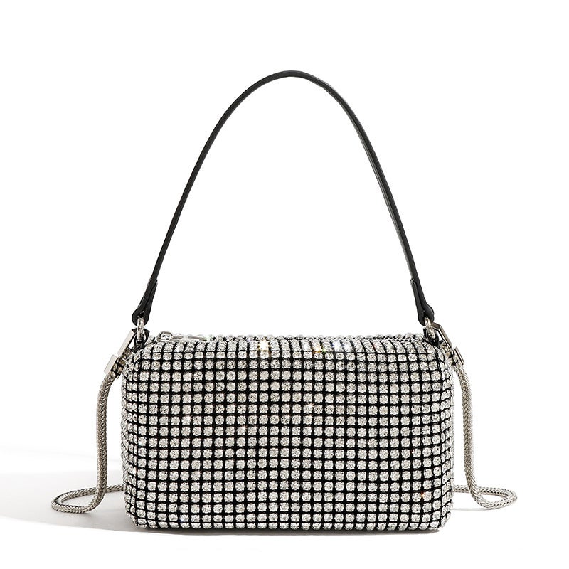Shiny Rhinestone Acrylic Evening Shoulder Bag - Image 4