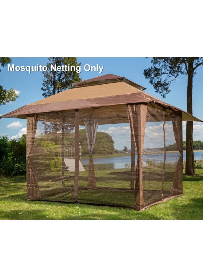 MASTERCANOPY ماستر كانوبي مظلة فناء شبكة شاشة ضد البعوض (10x10، بني) - Image 4