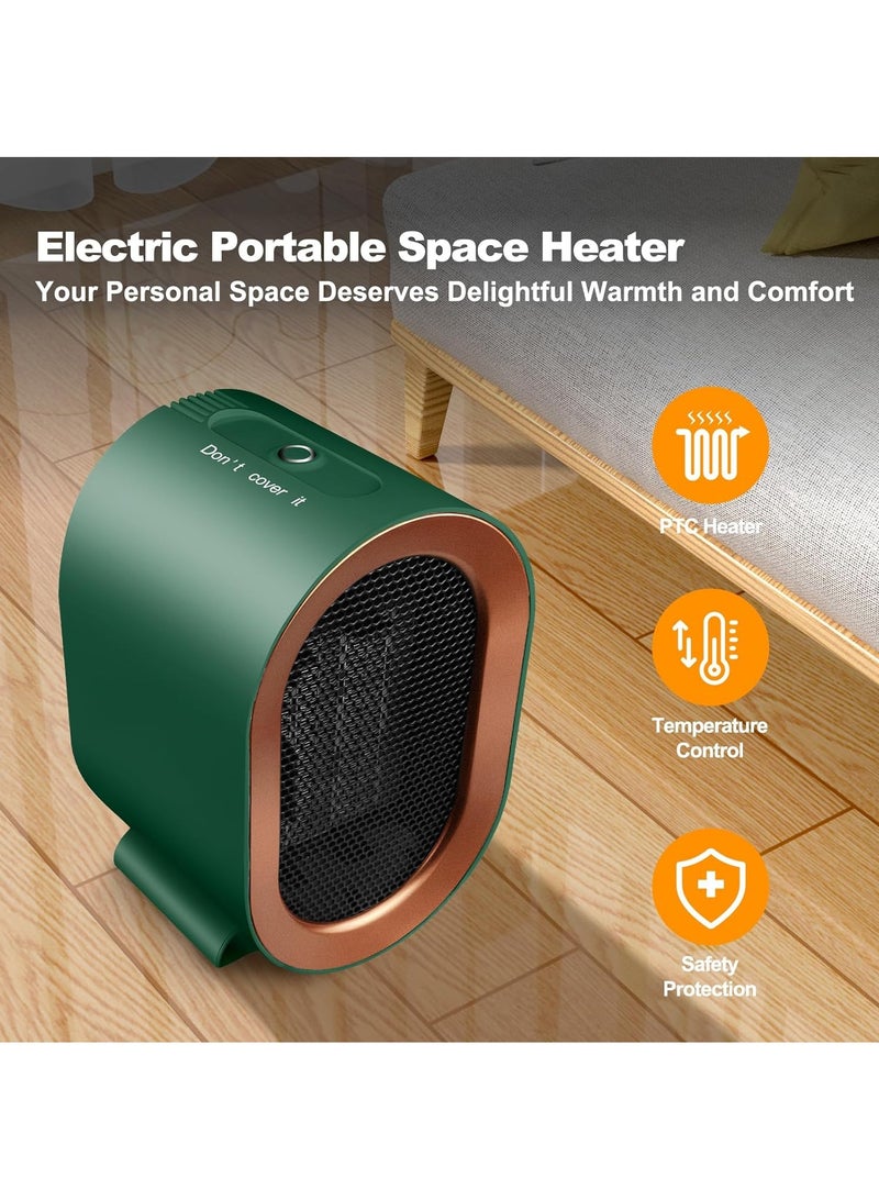 DubaiGallery 1200W Ceramic Heater, Portable Electric Heater Fan Heaters for Home, Low Energy Fan Heater with 2 Heat Setting, Silent & Overheat Protection Electric Room Heater Bedroom Living Room Office - Image 3