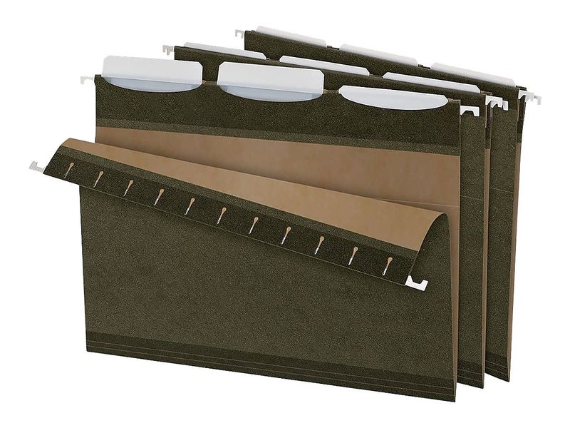 Pendaflex Ready-Tab Reinforced Hanging File Folders, Letter Size, Standard Green, 3 Tab 25/BX (42620) - Image 2