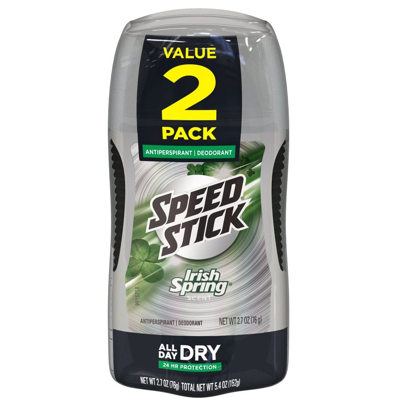 Speed Stick Mennen Speed Stick Irish Spring Antiperspirant Deodorant, Original, 2.7 Ounce (Pack of 2) - Image 1