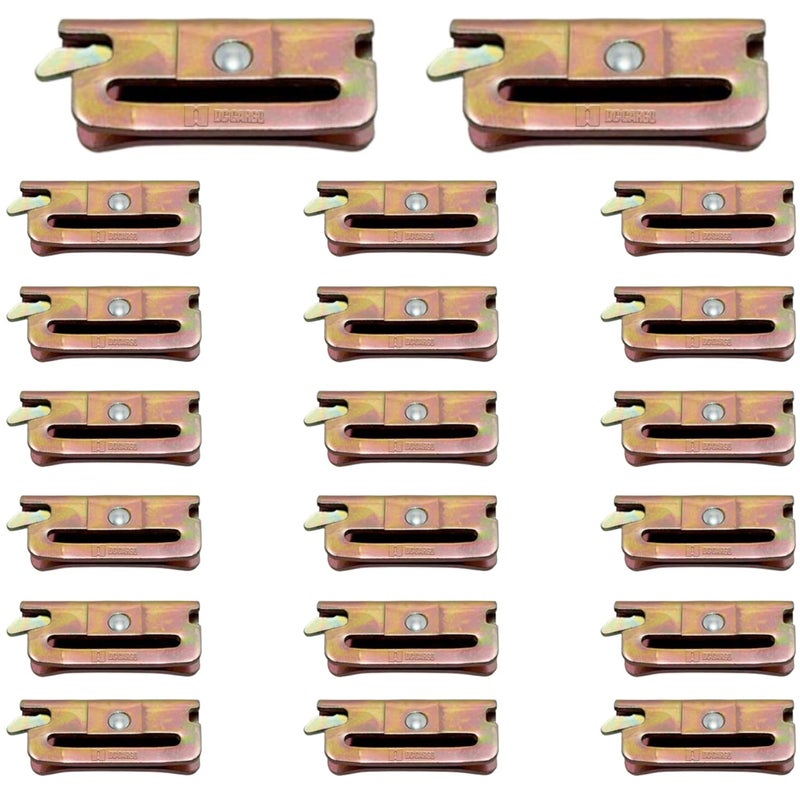 DC Cargo Loose ETrack Spring Fitting for Creating Custom TieDown Straps Hammocks Cargo Nets Load Bars Hooks Shoring Beams Gear Racks Heavy Duty Steel Fitting Inserts Into E Tracks Pack of 20