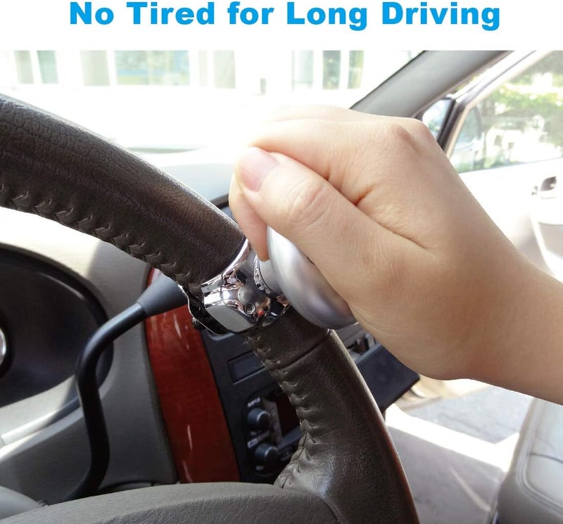 Hypersonic Vehicle Power Handle Car Steering Wheel Spinner Accessory Knob Universal Fit for Car Silver - Image 2