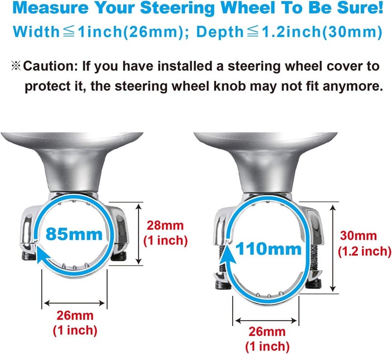 Hypersonic Vehicle Power Handle Car Steering Wheel Spinner Accessory Knob Universal Fit for Car Silver - Image 4